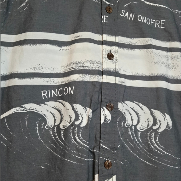 Hobie by Hurley Button Down Shirt Size M - Picture 5 of 10